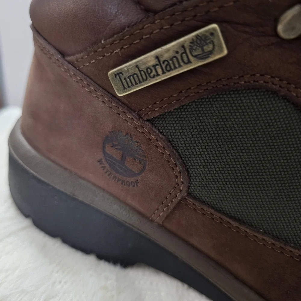 Timberland Men's Brown and Green Hiking Boots